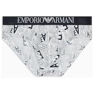 Emporio Armani Heren slip, Marine Logo Print/Wit, L, Marine Logo Print/Wit, L