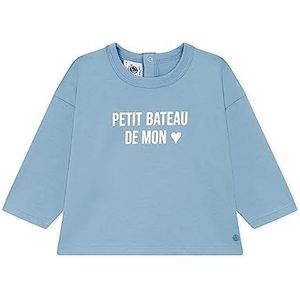 Petit Bateau A08G7 T-shirt met lange mouwen, blauw, 24 maanden voor baby's, Blauw, 24 Maanden