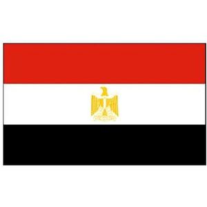 SHATCHI Polyester Egyptische nationale vlag premium oogje land evenement festival groot 1,5 x 0,9 m