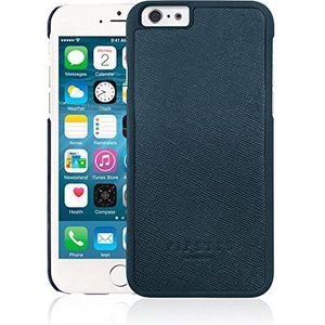 Pipetto iPhone 6 Plus/iPhone 6S Plus Leren Snap Case - Beschermende Harde Hoes - Marineblauwe Saffiano (Compatibel met iPhone 6 Plus, iPhone 6S Plus)