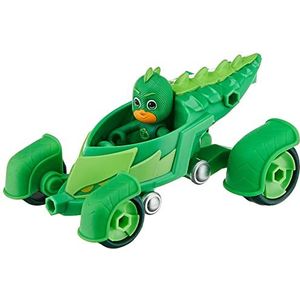 PJ MASKS Gekko-Mobile kleuterspeeltje, Gekko Auto met Gekko Actiefiguur voor kinderen vanaf 3 jaar