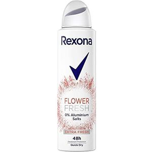 Rexona Deodorant Spray Flower Fresh Deo zonder aluminium met 48 uur bescherming tegen lichaamsgeur, 150 ml, 1 stuk