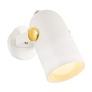 Homemania wandspot Ronya wandlamp wit goud metaal 12 x 21 x 26 cm, 1 x max 40 W, E27