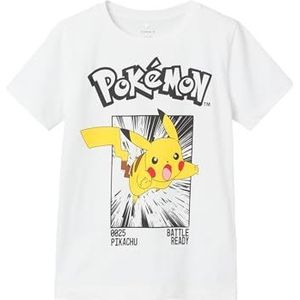 NKMNOISI Pokemon SS TOP NOOS BFU, wit (bright white), 116 cm