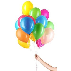Folat - Meerkleurige Ballonnen met Lint 23cm - 30 stuks