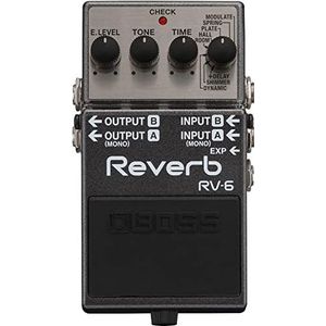BOSS RV-6 Reverb Guitar Pedal, acht sound modules, reverbklanken van topniveau met eenvoudige controls
