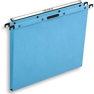 L'Oblique A-Z 25 ophangbare map voor diepe laden, 15 mm papier A4 - Fond 15mm blauw