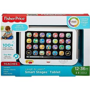 Fisher-Price - Laugh and Learn-tablet, tablet met Smart Stages-technologie en drie spelniveaus, veel liedjes, speelgoed voor kinderen van 12 maanden en ouder, CDG33 - Engelse taal