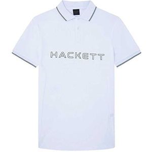Hackett London Heren HS Hackett Poloshirt, wit (wit), XXL, Wit (wit), XXL