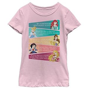 Disney Princess Adjectives Girl's Solid Crew Tee lichtroze, XS, roze, XS, Roze, XS
