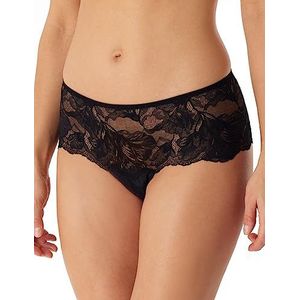 Schiesser Damesslip met kant - modal and lace, zwart, 36