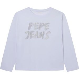 Pepe Jeans Sandra T-shirt voor meisjes, Wit (wit), 14 jaar