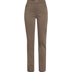 RAPHAELA by BRAX Dames Slim Fit Jeans Broek Style Pamina Stretch met elastische tailleband, taupe, 42W x 30L