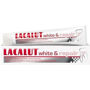 LACALUT White & Repair Toothpaste, 75 ml Toothpaste for Whitening Teeth, Tightening and Strengthening Gums, Toothpaste for White Teeth, 1 x 75 ml