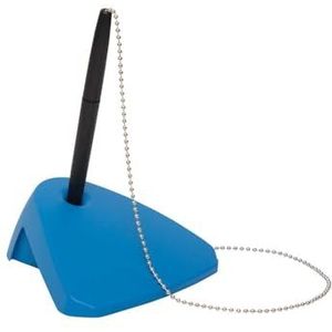 Maul Balpenstandaard, modern, recycling, balpen met ketting, pennenhouder van 85% gerecycled kunststof, voor ideale organisatie aan het bureau, ontvangsttraject of op kantoor, blauw