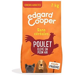 Edgard & Cooper Droogvoer voor volwassen honden, zonder granen, natuurlijk voer, 7 kg, verse kip, gezonde voeding, smakelijke en evenwichtige eiwitten