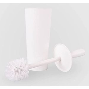 La Briantina WC-borstelset en houder, complete set met praktisch deksel, kleur wit