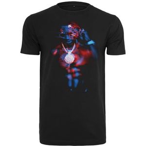 Mister Tee Upscale Unisex T-shirt Gucci Mane Red Blue Tee, T-shirt met opdruk, T-shirt met print, streetwear, zwart, S