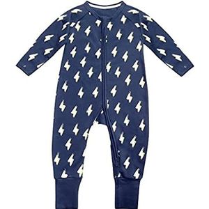 Dim 1 x babypyjama met tweeweg-ritssluiting van stretchkatoen, Meerkleurig, 0 Maand