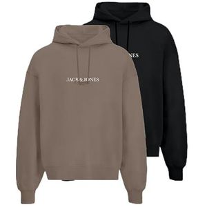 Jack & Jones - JORBillyburg - Sweatshirt - Bruin - 2 Pack