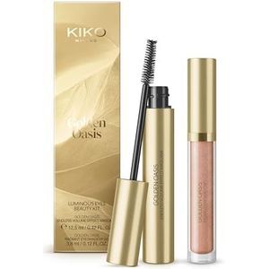 KIKO Milano Golden Oasis Luminous Eyes Beauty Kit, Oogkit: Mascara Met Volume-Effect En Vloeibare Oogschaduw