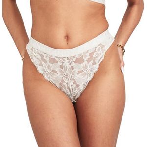 Frank Dandy Fab-u-Lace Braziliaans broekje – zacht kant, comfortabel en stijlvol, ecru, XS