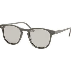 Urban Classics Unisex zonnebril met ketting ""Arthur"" met UV-bescherming factor 400, verkrijgbaar in zwart en grijs, grijs/zilver, One Size