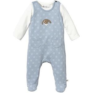 Sterntaler Jongensromperset jersey stippen, konijn Happy baby- en peuterpyjama, grijsblauw, 68 cm