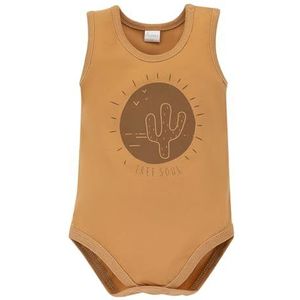 Pinokio Bodysuit mouwloos Free Soul, 100% katoen, unisex 50-68 (74), Geel Desert, 74 cm