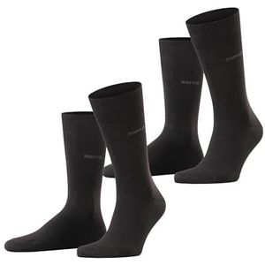 ESPRIT Heren Sokken Basic Easy 2-Pack M SO Katoen eenkleurig Multipack 2 Paar, Zwart (Black 3000), 39-42