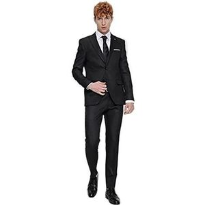 Bonamaison Men's TRMRVN100373 Business Suit Pants Set, Zwart, 50
