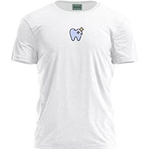 Bona Basics, Digitaal bedrukt basic T-shirt voor heren,% 100 katoen, wit, casual, herenbovenstuk, maat: S, wit, S