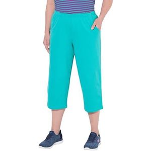 Ulla Popken Dames grote maten grote maten plus size 7/8 joggingbroek, rechte pijpen, elastische tailleband