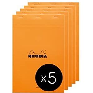 RHODIA Notitieblok nr. 19 oranje A4+, gelinieerd, 80 g/m², 80 vellen met witte pagina's