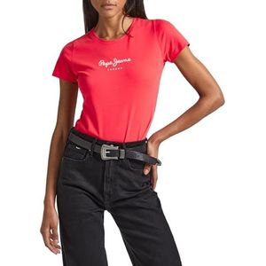 Pepe Jeans Vrouwen Nieuw Virginia SS N T-shirt, Rood (krokant rood), L