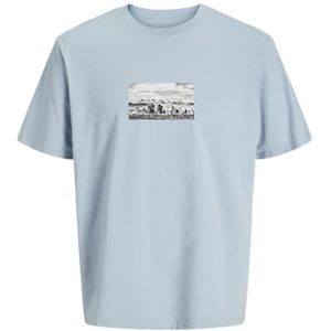 Jack & Jones Jcopacer Foto Branding Tee Ss Crew Neck, subdued blue, M