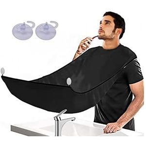 PARENCE.- Baardschort man-slabbetje scheren-baard recuperator haar-accessoire bescherming tondeuse-spiegel zuignap