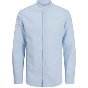 Jack & Jones - Breeze Band Sn Plus - Overhemd - Katoen/Linnen - Blauw