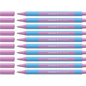Schneider 152228 Slider Edge Pastel XB balpen (driehoekige pennen met lijnbreedte XB) 10 stuks lila