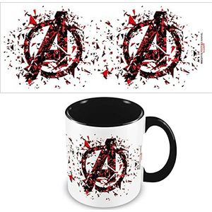 Pyramid International Marvel Avengers mok in presentatie geschenkdoos (verbrijzeld logo ontwerp) 11oz keramische mok - officiële merchandise