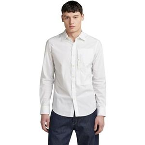 G4A Slim Shirt met lange mouwen, wit (White D24289-4481-110), S