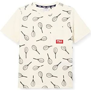 FILA T-shirt voor jongens Triberg AOP, Sweet Corn Tennis Aop, 146/152 cm