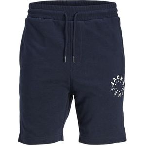 JACK&JONES PLUS Jpstwarrior sweatshorts voor heren in Pls sweatshorts, navy blazer, 42