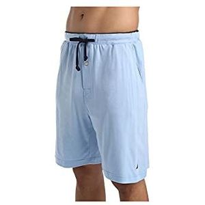 Nautica Zachte gebreide elastische tailleband voor heren Sleep Lounge Short, Middag Blauw, S