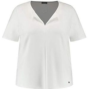 Samoon T-shirt voor dames, gebroken wit, 46 NL