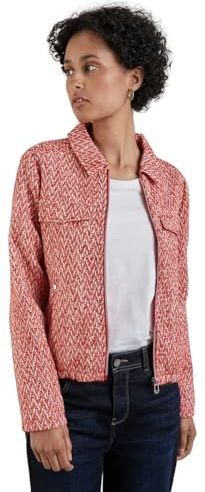 Street One Korte bouclé-jas voor dames, rood (mandarijnrood), 38