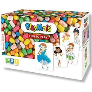 PlayMais Fun to Play Fashion knutselset voor kinderen vanaf 5 jaar, motoriekspeelgoed met 550 stuks, modesjablonen om te spelen met handleiding (mogelijk niet beschikbaar in het Nederlands),