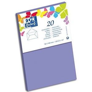 Oxford Correspondentie set 10 enveloppen formaat bezoek 9 x 14 cm violet