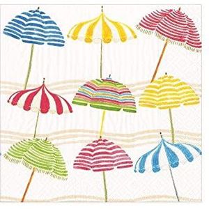 Caspari Strandparaplu's Papier Cocktail servetten, 20 Per Pakket