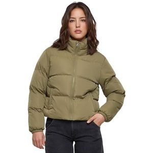 Urban Classics Dames Dames Short Peached Puffer Jacket Jacket Jacket, tiniolive, S